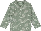 Prénatal Newborn Jongens T-shirtje - Baby Kleding voor Jongens - Shirt met Overslag - Maat 62 - Kaki Groen