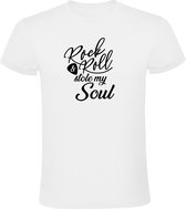 Rock and Roll stole my Soul dames t-shirt | elvis presley | rockabilly | bill haley| gitaar |  muziek |  kado | Wit