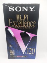 Sony V-120 hi-fi excellence VHS (2uur) / VHS videoband / video cassette