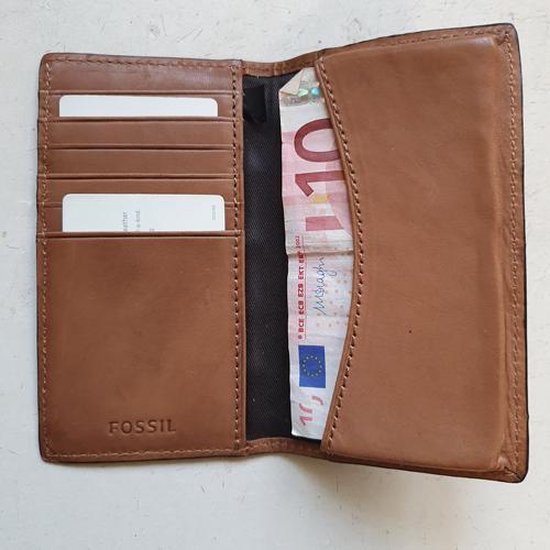 Porte-cartes de crédit Cuir - Marron - Fossil - Portefeuille - Portefeuille  -... | bol.com