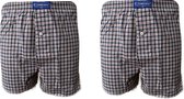 Embrator 2-stuks mannen Boxershort geweven katoen wit/blauw/rood XXL