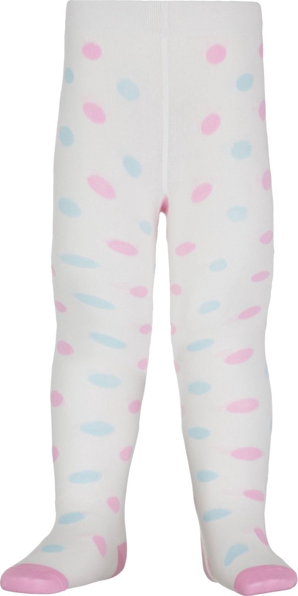 Trendy Babymaillot, gekleurde stippen, leuk prinsesje patroon achteraan, crГЁme wit, maat 80-86 (0-2 jaar).