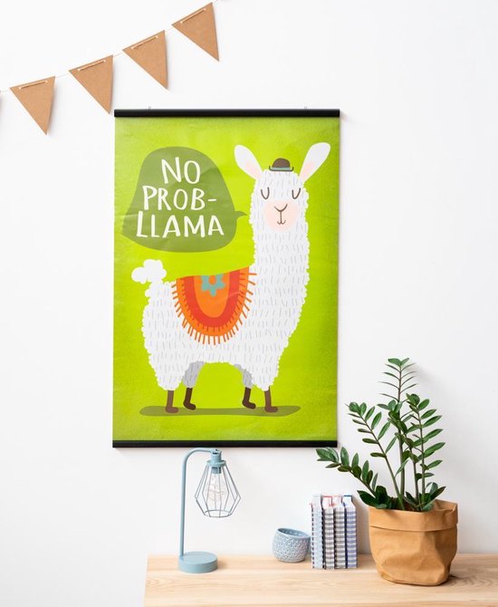 Posterhanger 50 cm - Hout - Zwart - Magnetisch ophangsysteem