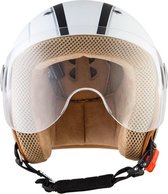 SOXON SK-56 Kids Fun Wit Pret Kinderhelm scooter, Jethelm motorhelm, helm kind, ECE, XXS 49-50cm hoofdomtrek, 2 3 5 jaar