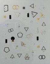 Nail Art Stickers - Nagel Stickers - Korneliya 3D Nail Jewels DeLuxe - DL03 Geomatric Diamonds