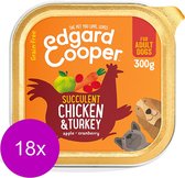18x Edgard & Cooper Kuipje Vers Vlees Kip - Kalkoen 300 gr