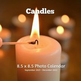 Candles 8.5 X 8.5 Photo Calendar September 2021 -December 2022: Monthly Calendar with U.S./UK/ Canadian/Christian/Jewish/Muslim Holidays- Candlelights