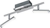 LED Plafondlamp - Nitron Optom - 8W - Warm Wit 3000K - Rechthoek - Mat Nikkel - Aluminium