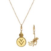 Madam the Label - Ketting round v/monkey lang goud