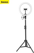 Baseus Ringlamp | Groot | 12 inch – 30,5 cm | 3 kleurenmodi | Dimbaar | Helderheid instelbaar | Ringlight | Selfie | USB | Studiolamp | Make-up | Tiktok | Vlog | Statief | Mobiele