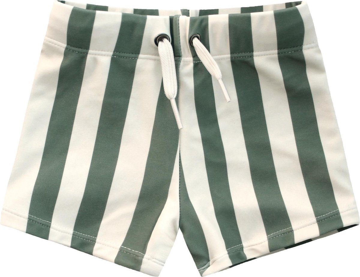 Dwang Er is behoefte aan ondanks strakke zwembroek / zwemshort - groen met wit gestreept - Bold Stripes -  Trunk | bol.com