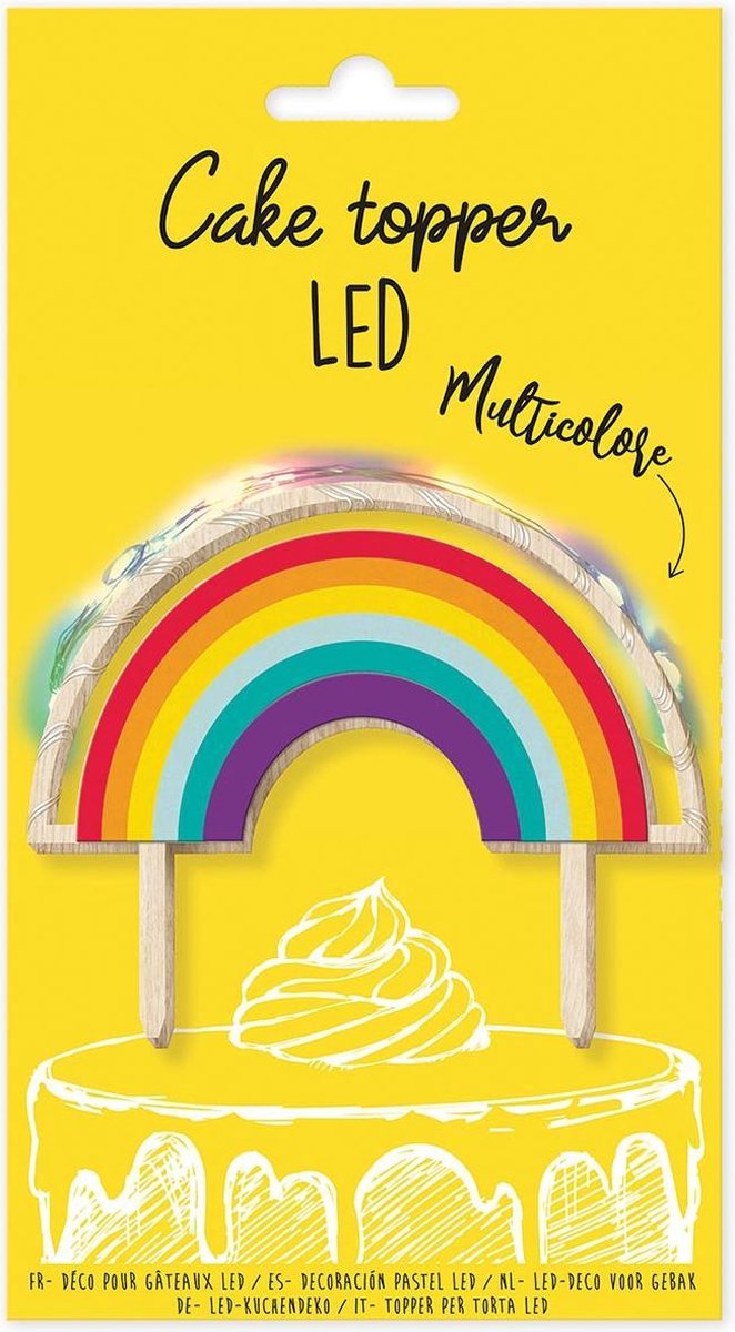ScrapCooking Cake Topper LED Regenboog