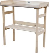 Estwood Oppot Tafel Met Zinken Blad - Kweekbenodigdheden - 78x36.5x82.5 cm 5.6 kg Zink Natural