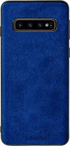 Samsung Galaxy S10 Alcantara case 2020 - Blauw