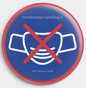 Button Mondmasker Vrijstelling - Mondkapje Vrijstelling - HSI Medical Card - Speld