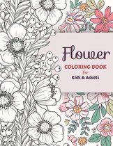 Flower Coloring Book for Kids & Adults