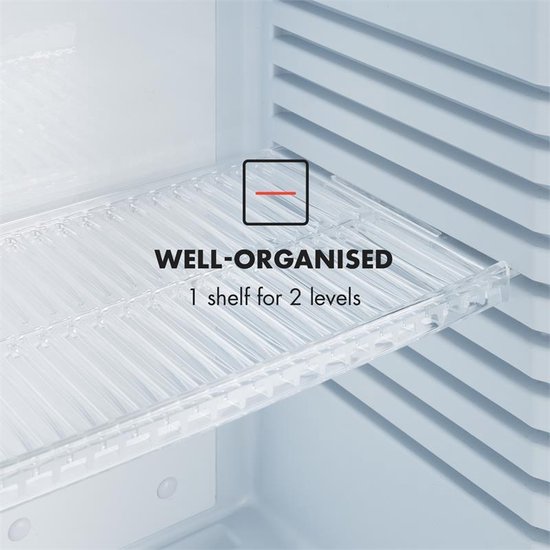 Klarstein Minibar Happy Hour 5-15°C 25 dB ledverlichting - Minikoelkast - 30L - voor Hotelkamer voor Partykelder - Stil LED-Binnenverlichting Compact Geruisloos - Mini Fridge - Hotelkoelkast - Kleine Koelkast - Compact Koelkast van Klarstein — afbeelding 3
