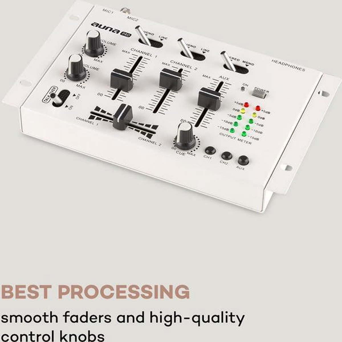Table De Mixage DJ Pro Evidence TMX 2211 - 4 Voies, 5 Entrées, Égaliseur - Analogique