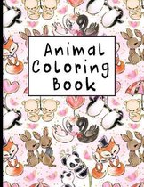 Animal Coloring Book: Adorable Valentine's Animal Couples Kids Coloring Book - 122 Pages - 8 1/2x11 Fun anytime cute animals