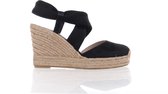 CASTELLER zwarte suède espadrille - maat 36