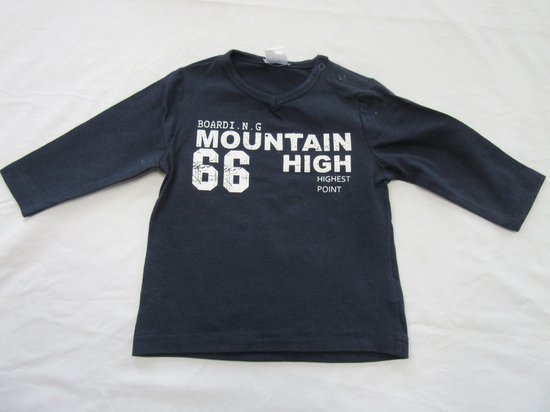 dirkje , jongens , t-shirt lange mouw , navy , mountain high 66 , 86 - 18 maand