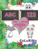 coloring book ABC 123 for your childs ages 4-8