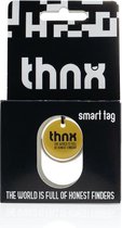 thnx tag - Veilige QR code - Bagage/Kofferlabel/Sleutelhanger - Maat S - Geel