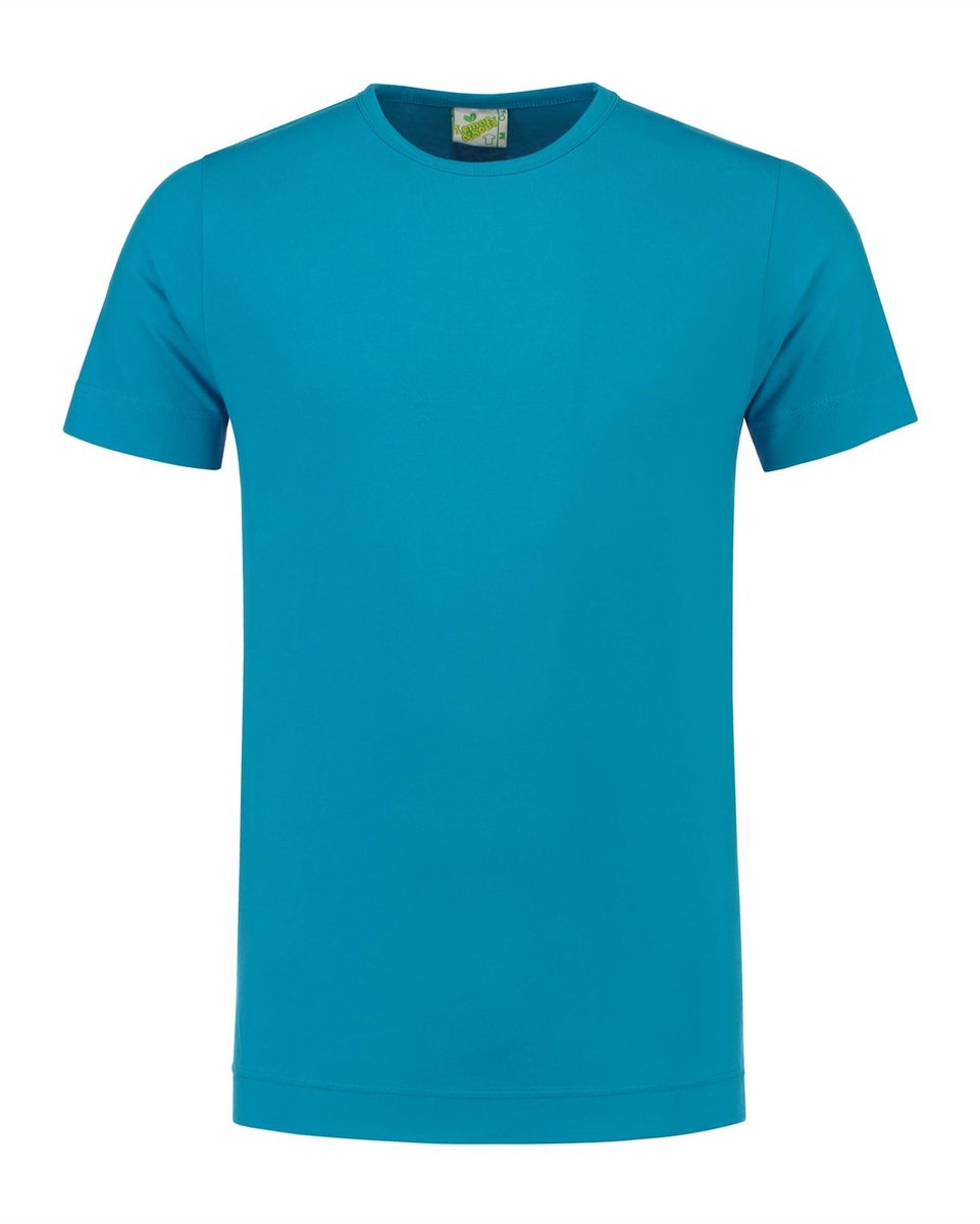Lemon & Soda heren T-shirt met korte mouwen en een ronde hals in de kleur turquoise in de maat 3XL.
