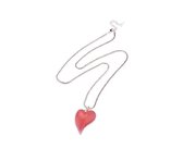 Color Your Heart Ketting - Zilver/Roze / 82+5cm