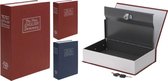 Kluis - Boekvormige beveiligingsdoos, 23 x 16 x 6 cm - Opslagbox - Opbergdoos - Kluis met sleutel - Stalen kluis - Boek - Mystery boek - NEW TREND - 2021 NEW LINE