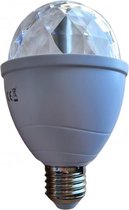 E27 LED lamp | discolamp | 3W | RGB meerkleurig | draaiend