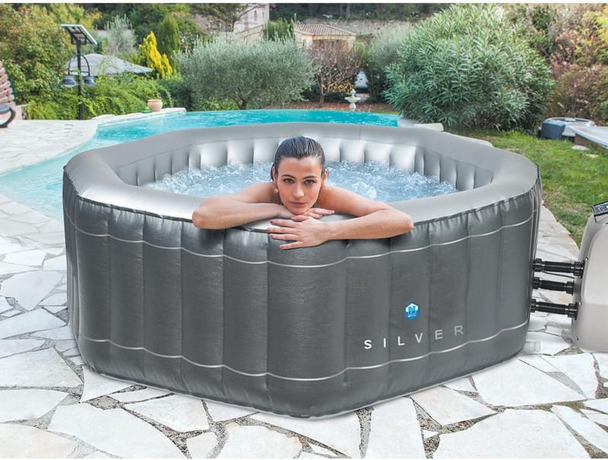 NetSpa Silver - Opblaasbare jacuzzi - 5 persoons - Hot tub met filter -... | bol.com