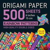 Origami Paper 500 sheets Rainbow Patterns 6 inch 15 cm Tuttle Origami Paper HighQuality DoubleSided Origami Sheets Printed with 12 Different Designs Instructions for 6 Projects Included