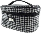 Unieke toilettas van echte Harris Tweed | Black Dogtooth | Made in Scotland