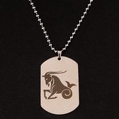 Steenbok / Capricorn Sterrenbeeld Ketting met Hanger - Kettingen Heren Dames - Astrologie - Cadeau voor Man - Mannen Cadeautjes