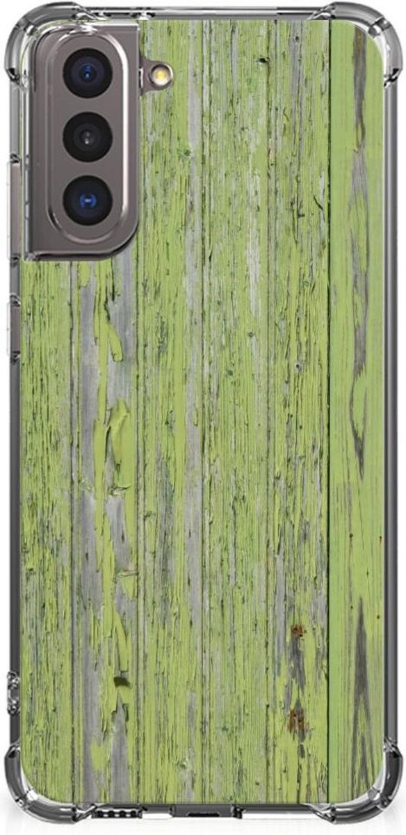 Samsung Galaxy S21 Stevig Telefoonhoesje Green Wood