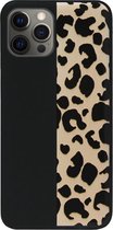 ADEL Siliconen Back Cover Softcase Hoesje Geschikt Voor iPhone 12 (Pro) - Luipaard Bruin