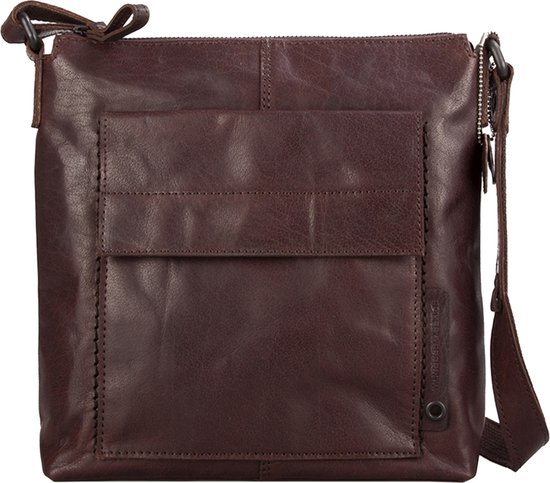 Spikes & Sparrow Borsa A Tracolla Crossover In Pelle Cheyenne - Marrone