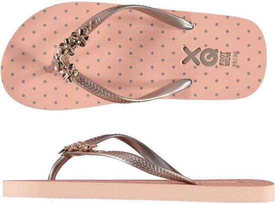 Xq Footwear Teenslippers Meisjes Roze/zilver Maat 29-30 | bol.com