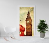 Zelfklevende deurposter - deursticker - Londen Big Ben - 201,5 x 93 cm (ook andere formaten leverbaar)