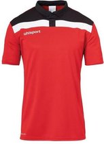 Uhlsport Offense 23 Polo Shirt Rood-Zwart-Wit Maat M