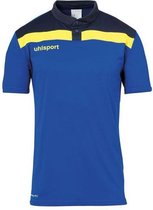 Uhlsport Offense 23 Polo Shirt Azuur Blauw-Marine-Limoen Geel Maat 2XL