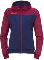 Kempa Prime Multi Jacket Dames Diep Blauw-Donker Rood Maat XS