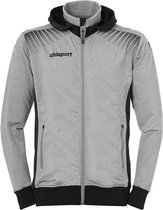 Uhlsport Goal Tec Hood Jacket Donker Grijs Melange-Zwart Maat S