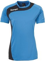 Kempa Peak Shirt Dames Kempablauw-Zwart Maat L