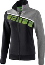 Erima 5-C Trainingsvest Dames - Zwart / Grey Melange / Wit | Maat: 34