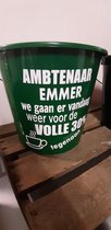 Emmer - 5 liter - Tekst - Ambenaar emmer - Groen - Gift - Kado