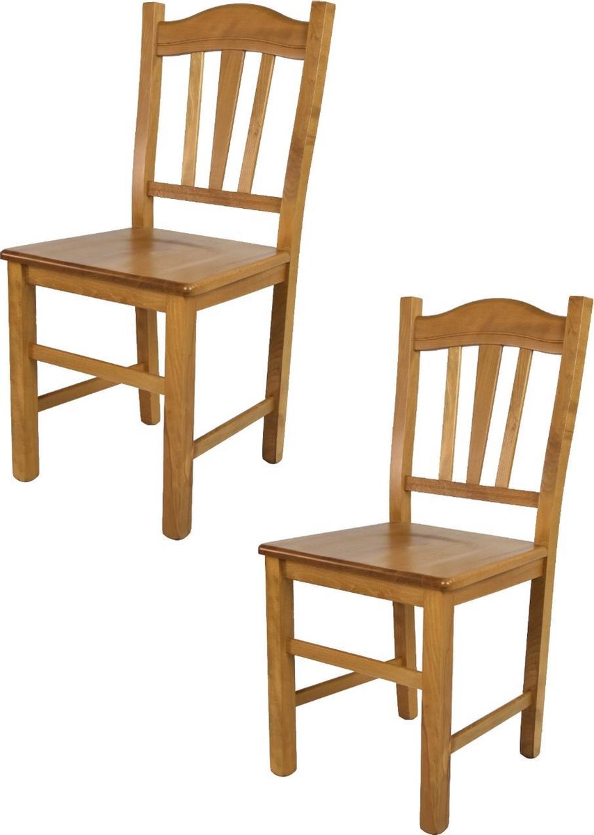 Tommychairs Silvana - Eetkamerstoelen - Set van 2 - Eikenhout