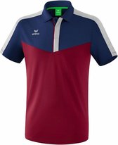 Erima Squad Polo New Navy-Bordeaux Grijs Maat L