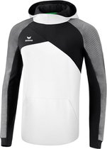 Erima Premium One 2.0 Sweatshirt met Capuchon Wit-Zwart-Wit Maat S